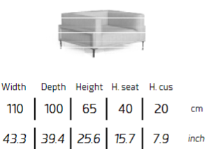 TALENTI | CLEOSOFT//WOOD  LOUNGE ARMCHAIR- $9,440.51