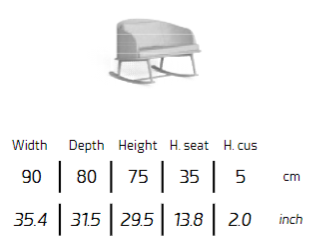 TALENTI | CLEOSOFT//WOOD  LOUNGE CHAIR AND ROCKER- $6,683.08 - $7,021.26