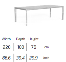 TALENTI | CLEOSOFT//WOOD  DINING TABLE- $17,211.42 - $21,210.40