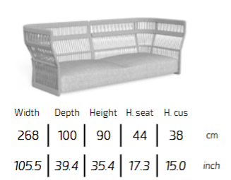 TALENTI | CLIFF BRAIDING  SOFA - $19,614.12