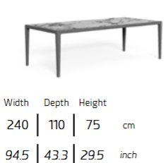 TALENTI | CRUISE//TEAK  DINING TABLE - $10,824.13 - $13,871.96