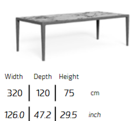 TALENTI | CRUISE//TEAK  DINING TABLE - $10,824.13 - $13,871.96