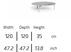 TALENTI | CRUISE//ALU  COFFEE TABLE - $4,279.82 - $5,532.19