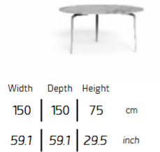 TALENTI | CRUISE//ALU  DINING TABLE - $6,612.49 - $7,494.59