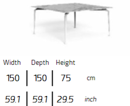 TALENTI | CRUISE//ALU  DINING TABLE - $6,612.49 - $7,494.59