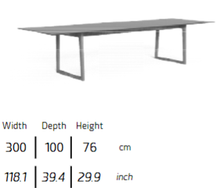 TALENTI | EVER  300 X 100 DINING TABLE - $10,778.35 - $30,024.64