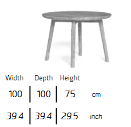 TALENTI | KAREN  NATURAL TEAK CIRCLE DINING TABLE - $6,014.95 - $11,373.08