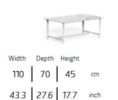 TALENTI | RIVIERA   COFFEE TABLE - $3,118.23 - $3,588.22