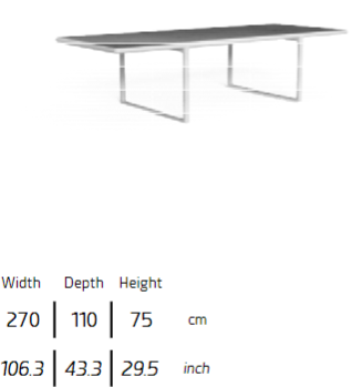 TALENTI | TRESSE  270 X 110 DINING TABLE - $12,122.55 - $29,961.58