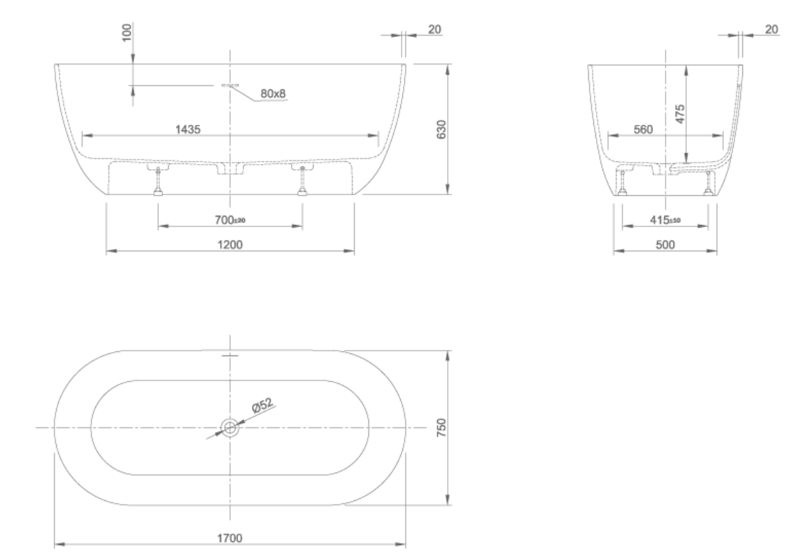 LOTUS 150/170 BATH TUB | PIETRA CASA BRAND | $18,315.96 - $24,803.06