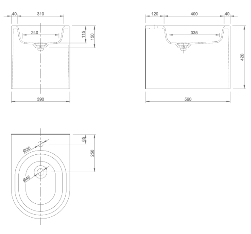 MOON STANDING BIDET | PIETRA CASA BRAND | $5,362.56