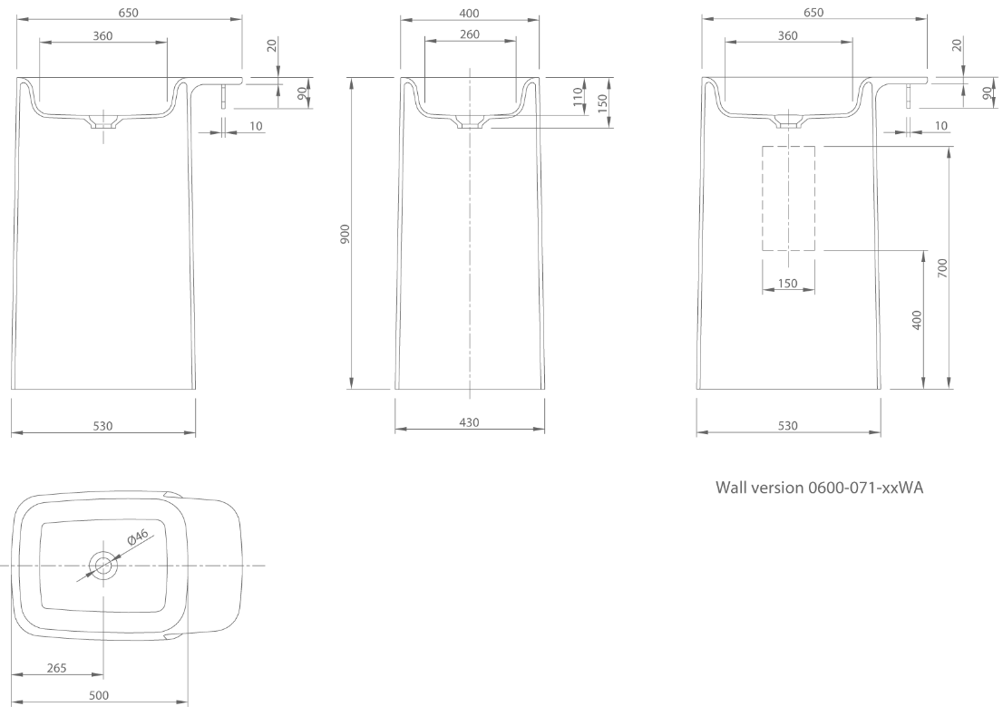 PRIDE FREE STANDING WASH BASIN | PIETRA CASA BRAND | $5,914.63