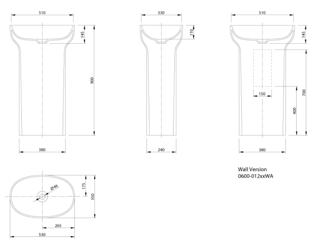 PRIME FREE STANDING WASH BASIN | PIETRA CASA BRAND | $5,914.63