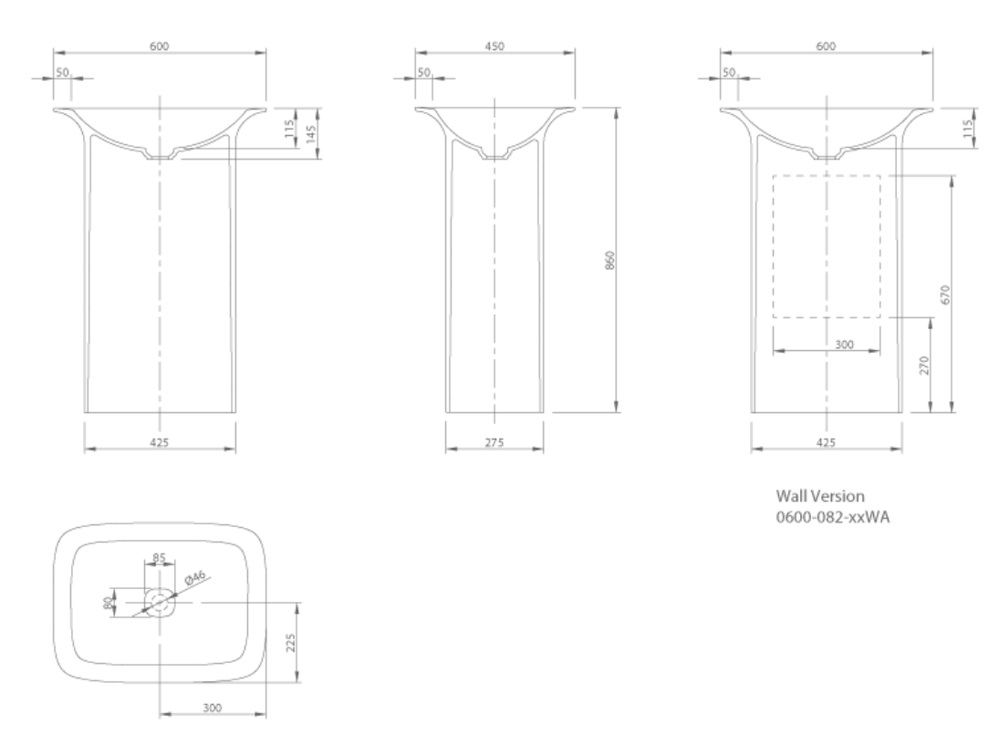 GLAM FREE STANDING WASH BASIN | PIETRA CASA BRAND | $5,914.63