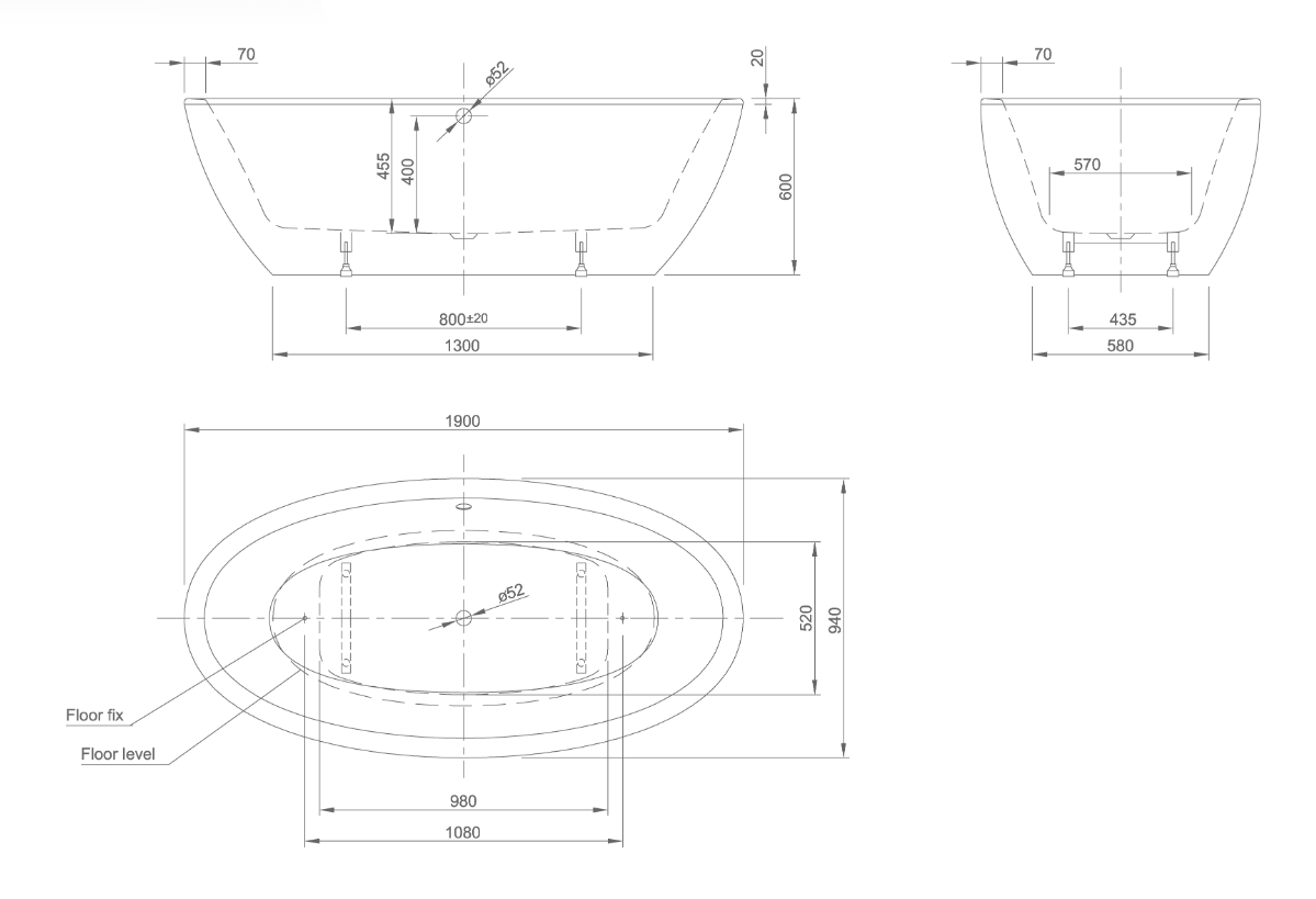 LOOM ACRYLIC BATH TUB | PIETRA CASA BRAND | $12,176.60