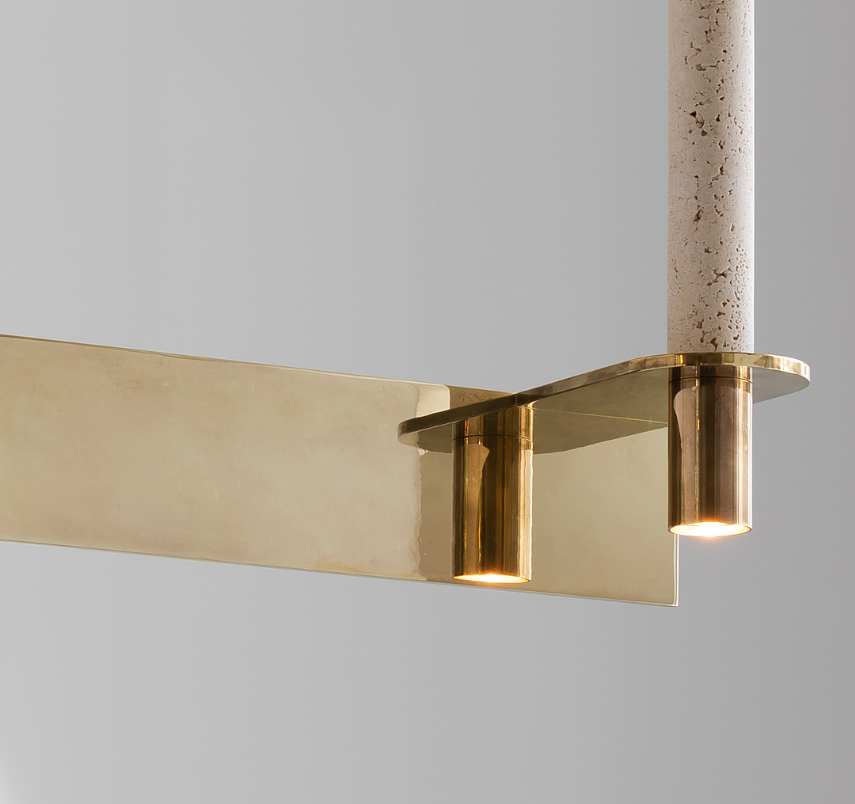 META POLISHED BRASS | Step Parallel Pendant by David Pompa from $9,292.00
