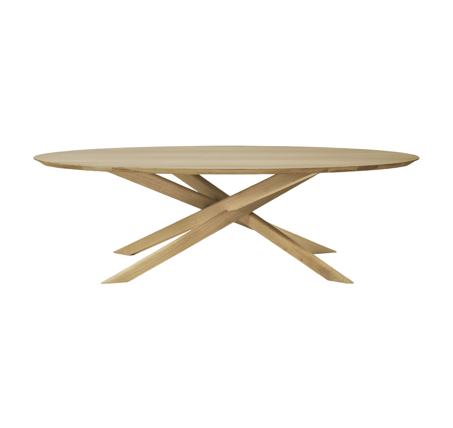 ETHNICRAFT MIKADO OVAL COFFEE TABLE - OAK | $1,559.00