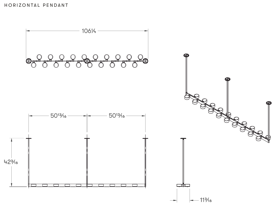 ARTICOLO I OCCHI HORIZONTAL PENDANT