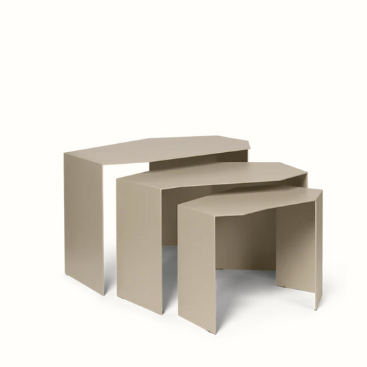 FERM LIVING | SHARD CLUSTER TABLES - SET OF 3 - CASHMERE | $1,089.00