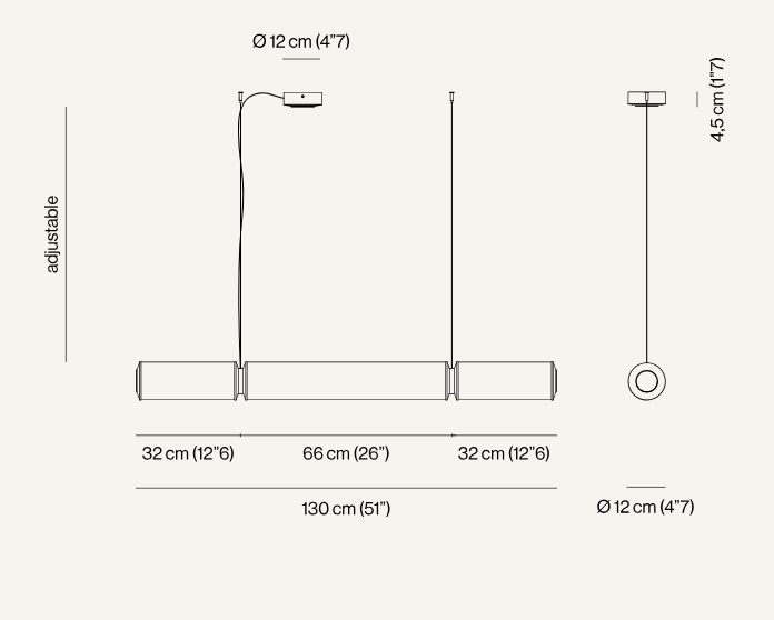 VENICEM | STYLOS SUSPENSION LINEAR | $4,924.80 - $6,185.28