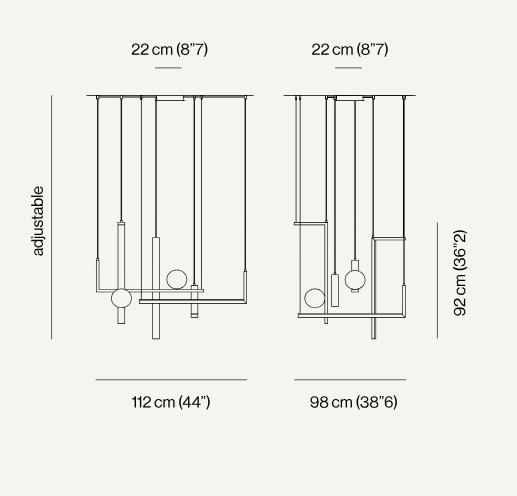 VENICEM | LESS SUSPENSION LAMP |$9,685.00 -  $16,450.00