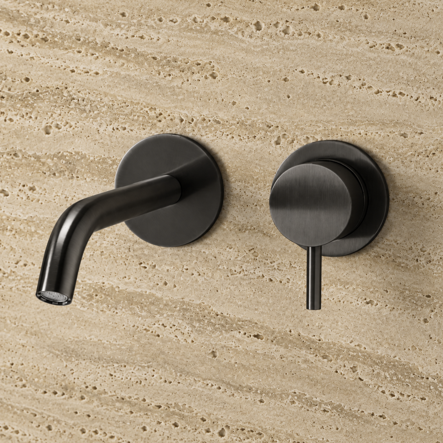 PIETRA CASA | Wall-Mounted Basin Mixer, Round Plate, Spout 7.9in (200mm) | $911.00 - $1,561.00