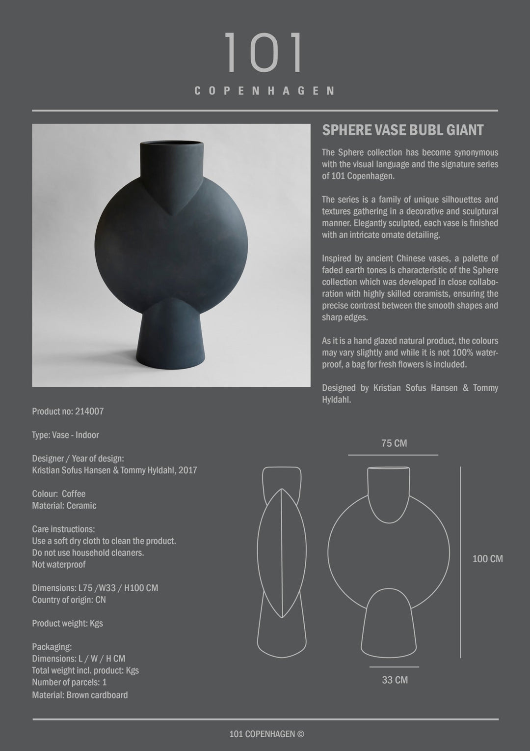 101 Copenhagen Sphere Vase Bubl, Giant - $1,495.00