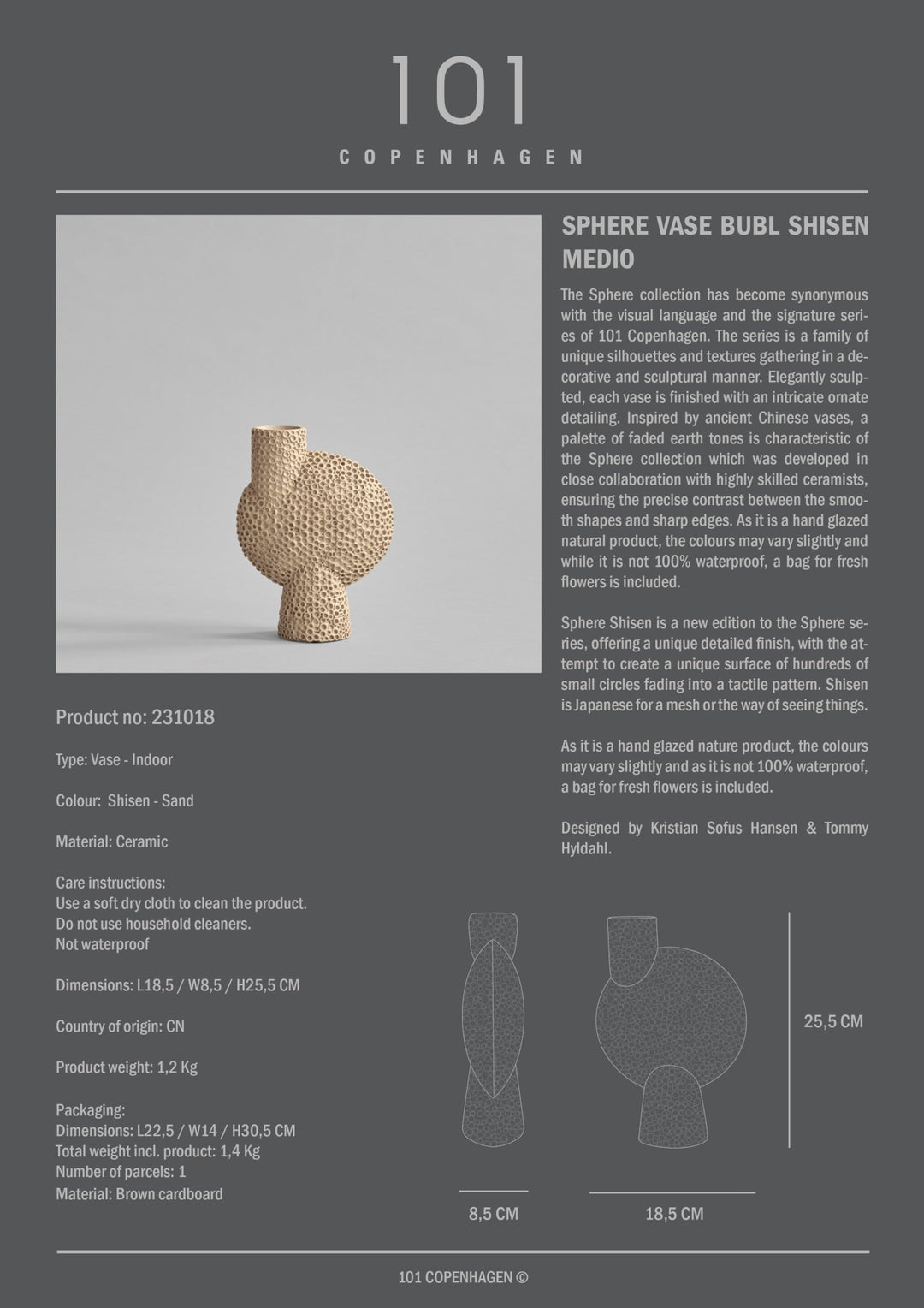 101 Copenhagen Sphere Vase Bubl Shisen - $85.00 - $250.00