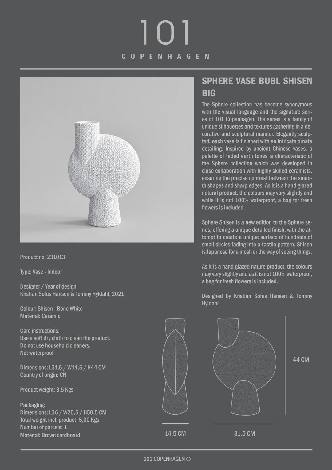 101 Copenhagen Sphere Vase Bubl Shisen - $85.00 - $250.00