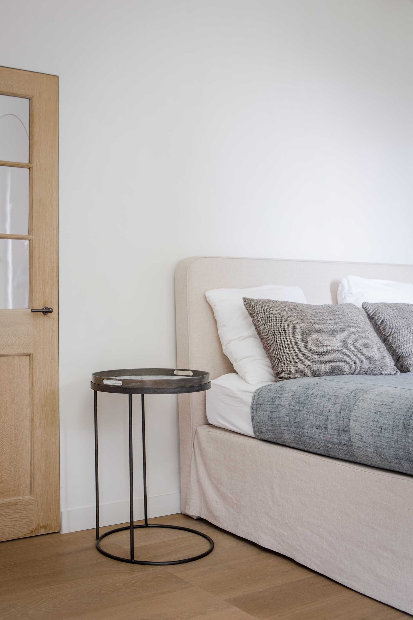 ETHNICRAFT SMALL ROUND TRAY SIDE TABLE | $299.00