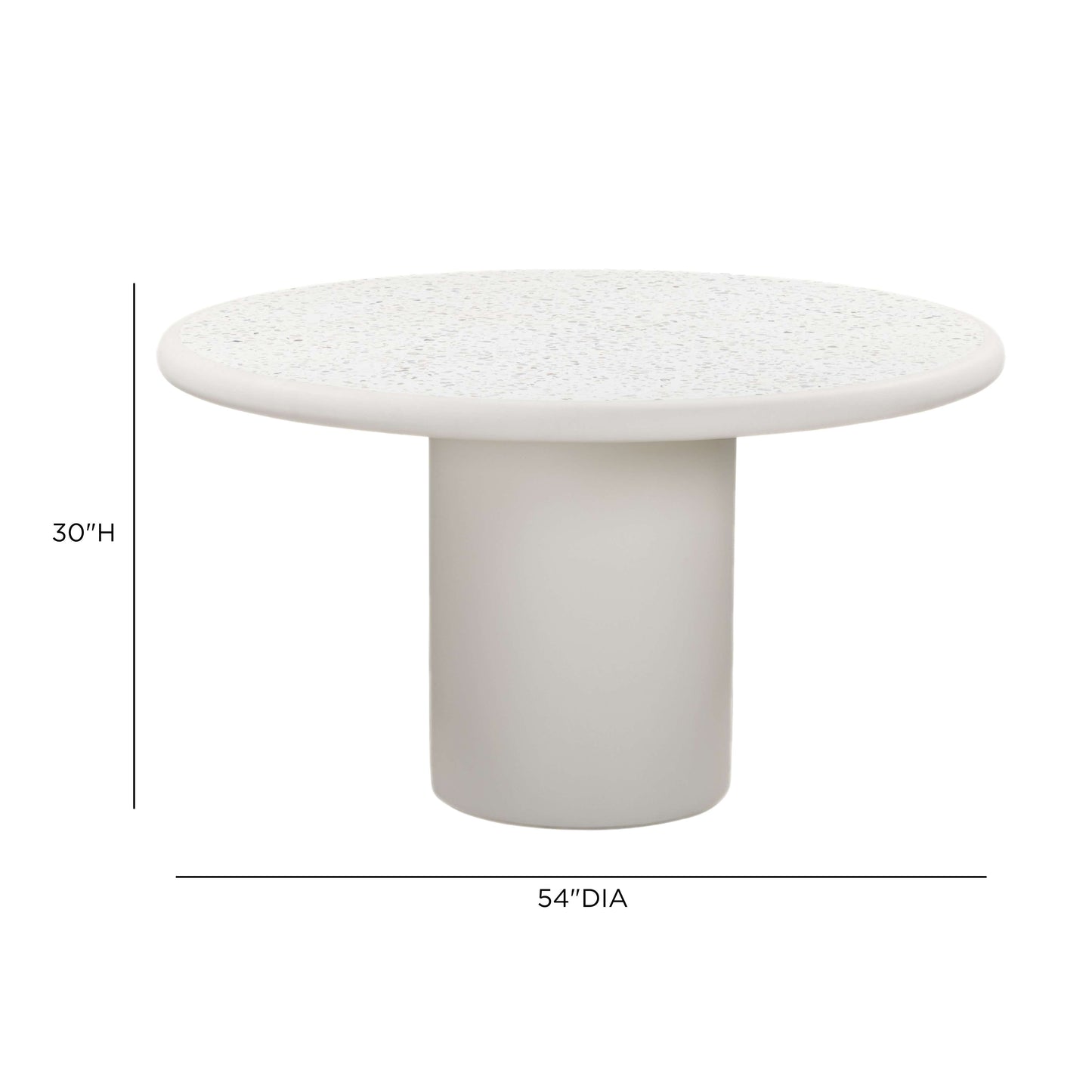 TOV FURNITURE | Billy 54" Concrete Terrazzo Indoor/Outdoor Dining Table | $2,242.13