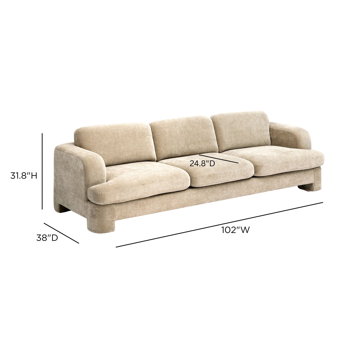 TOV FURNITURE | Halsey Textured Fabric Sofa | $2,990.13