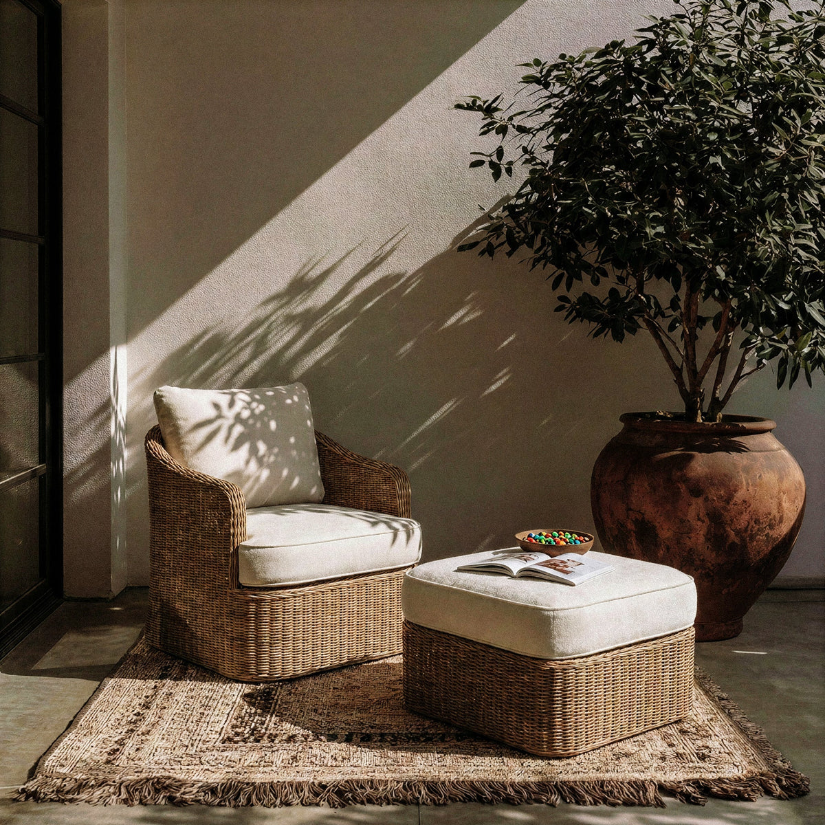 TOV FURNITURE | Axel Boucle Outdoor Accent Chair | $1,307.13