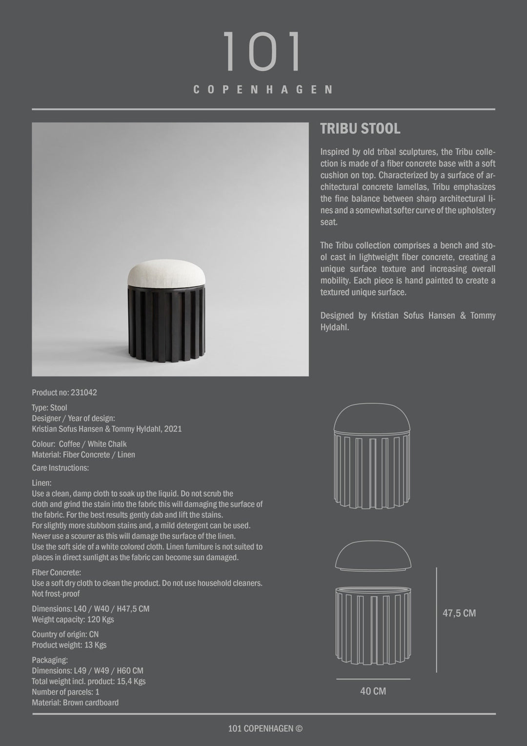 101 COPENHAGEN I TRIBU STOOL I $795.00