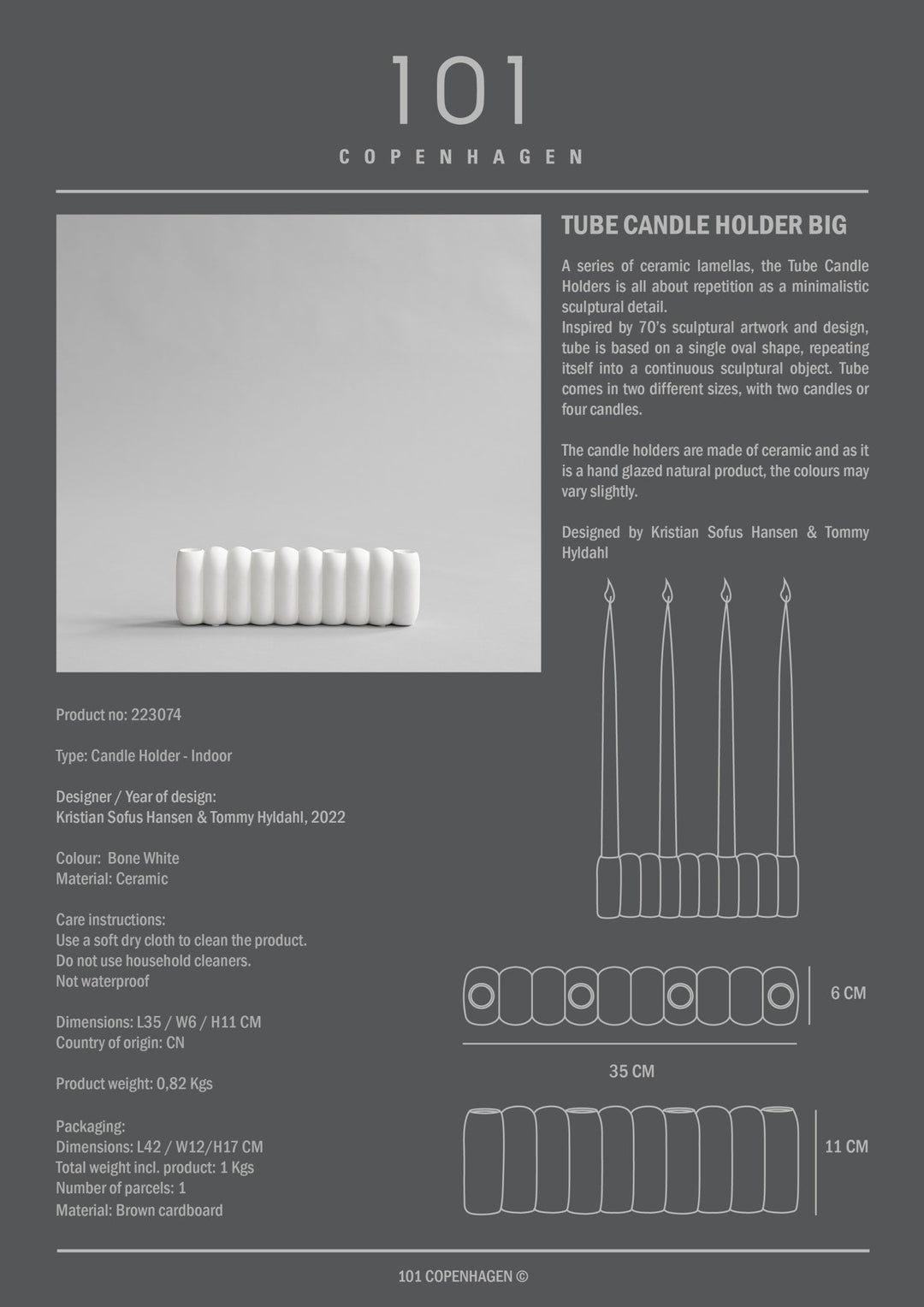 101 Copenhagen Tube Candle Holder - $55.00 - $115.00