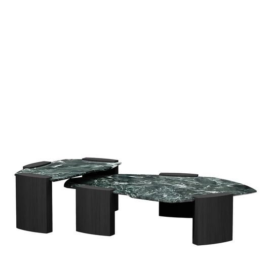 SECOLO | SET OF 2 KORA VERDE ALPI MARBLE COFFEE TABLES | $16,315