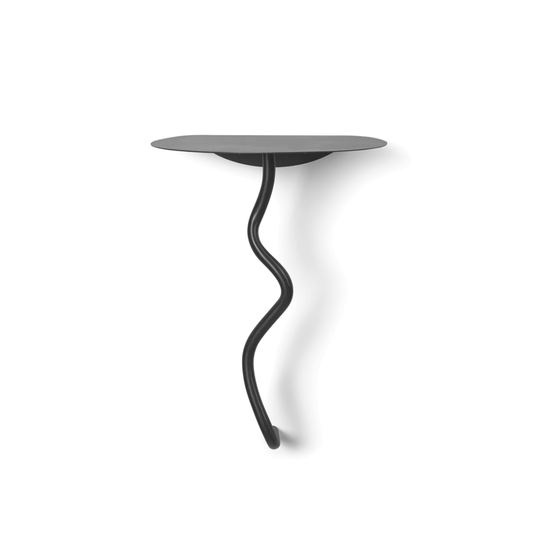 FERM LIVING | CURVATURE WALL TABLE - BLACK BRASS | $285.00