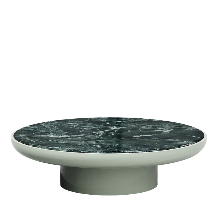 SECOLO | ROMO ROUND VERDE ALPI MARBLE COFFEE TABLE | $9,665