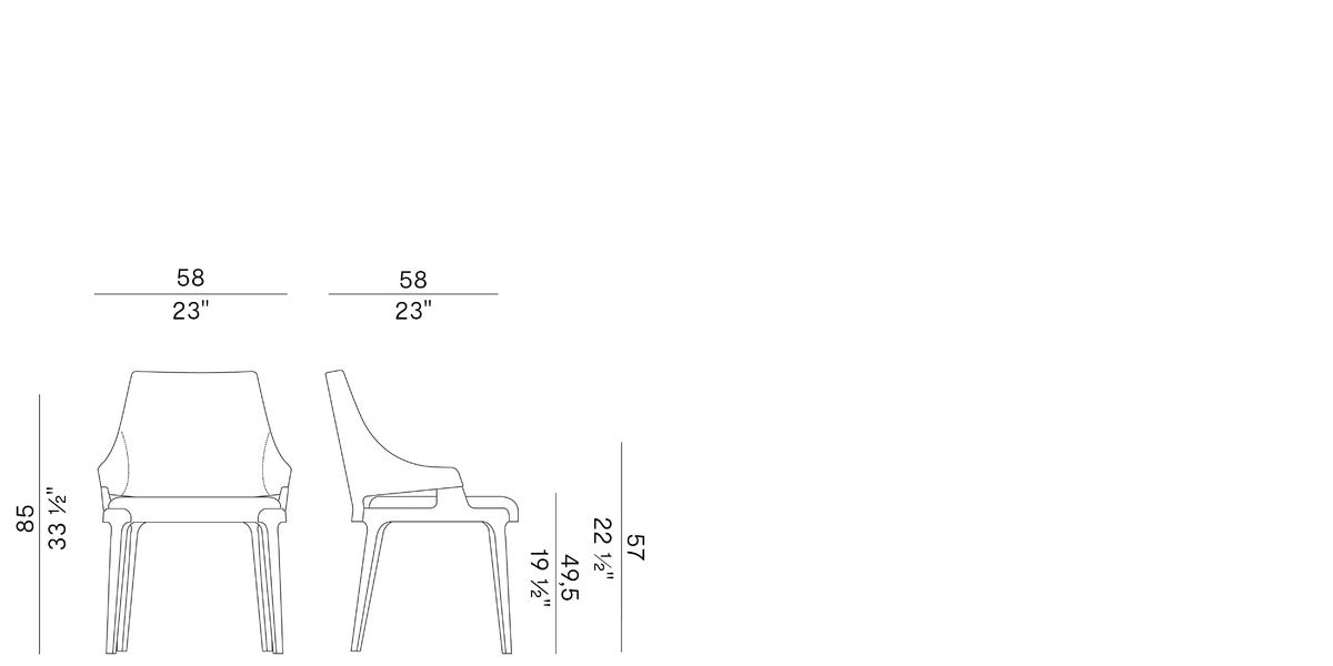 POTOCCO | Velis Hug Dining Chair