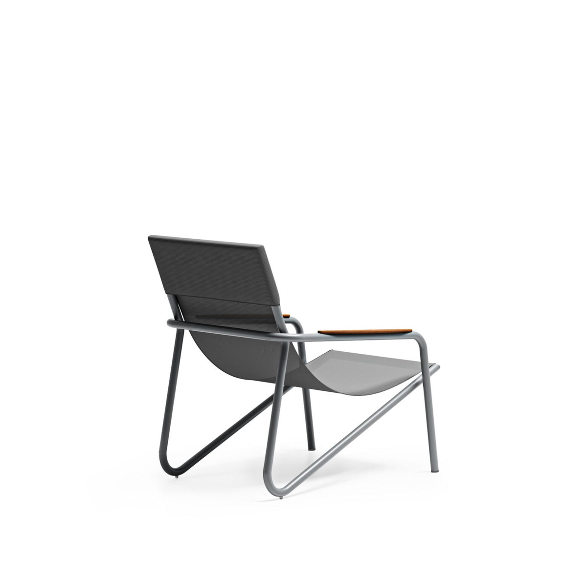 Atmosphera Zante Lounger - black studio shot 2