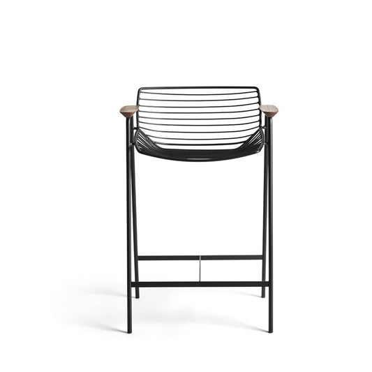Zelo Barstool with Arms low black