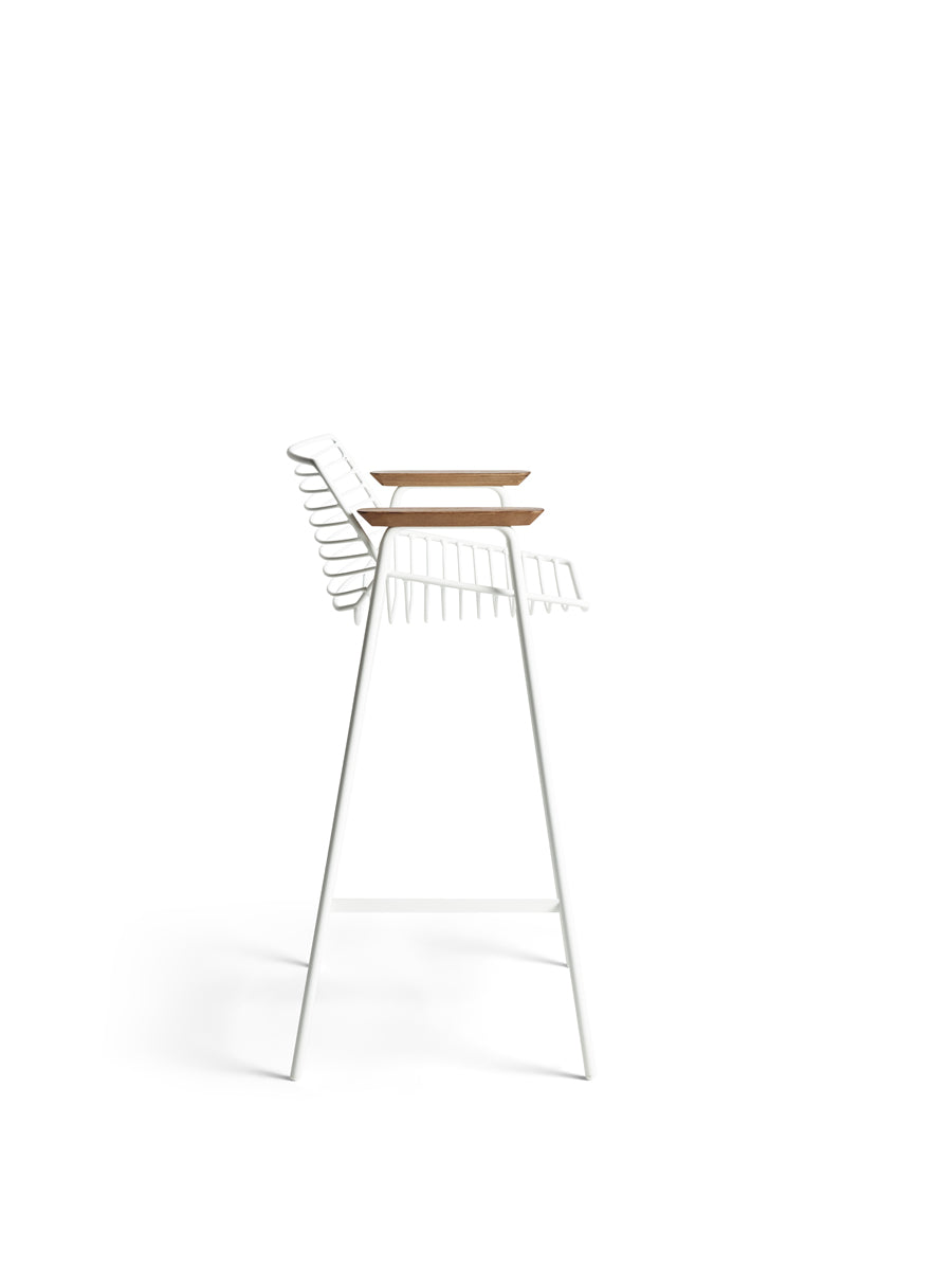 Zelo Barstool with Arms white