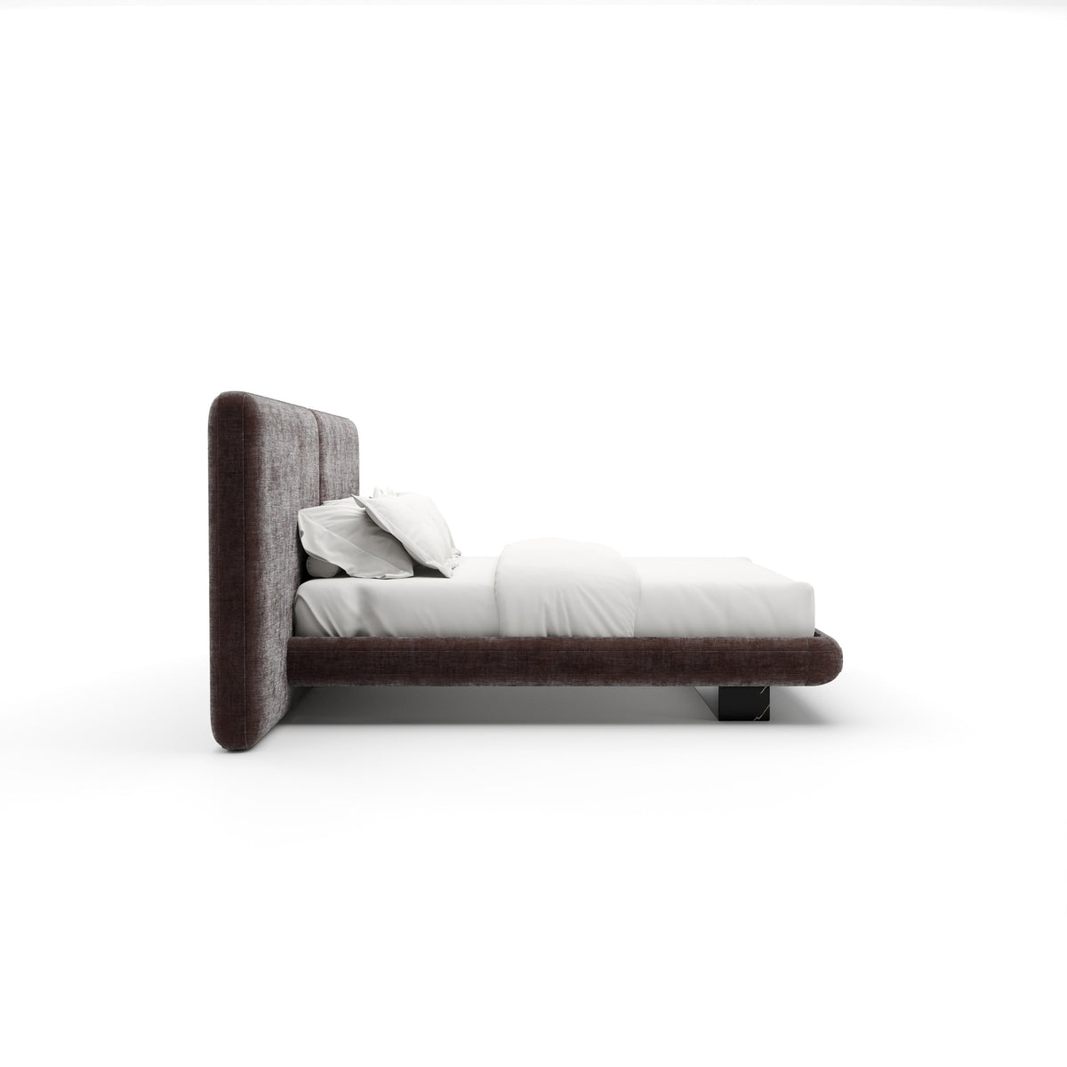 CARACOLE | OVERLAP UPH 2-PANEL KING BED - DARK TAUPE | $8,100.00