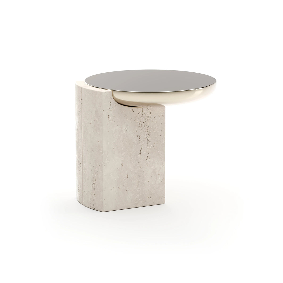 CARACOLE | OVERLAP ROUND SIDE TABLE - LIGHT | $4,450.00
