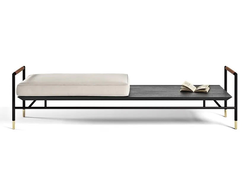 ASTON MARTIN HOME | V245 LEATHER AND FABRIC BENCH | $16,250