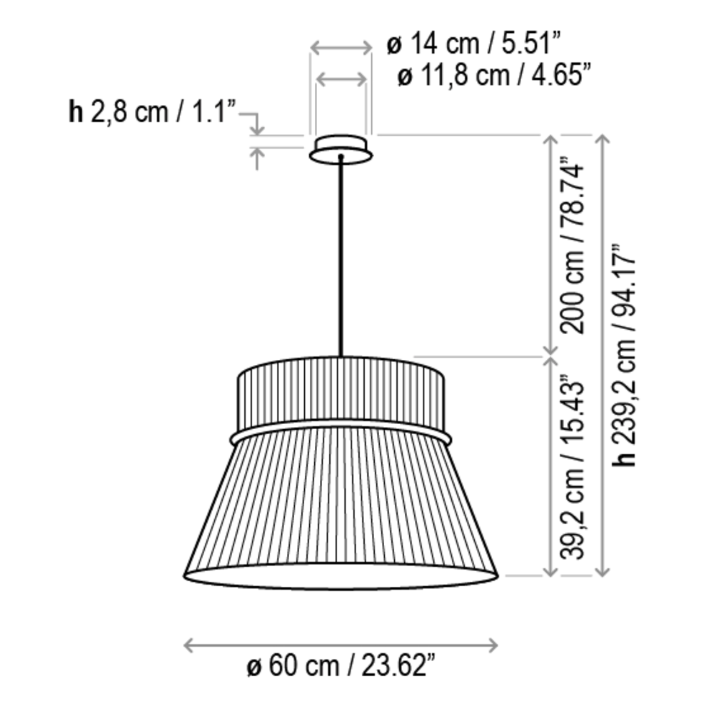 BOVER | FOLLIE S/60 PENDANT LIGHT | $1,658.00