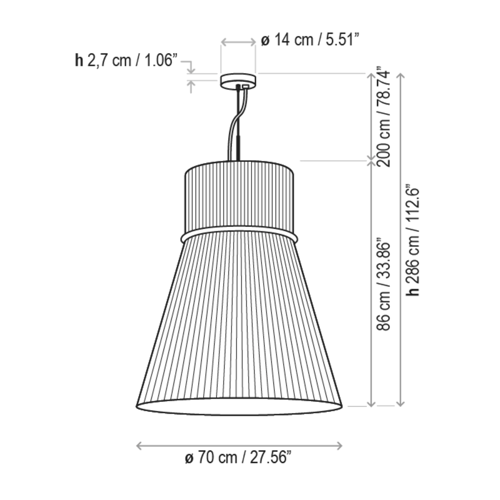 BOVER | FOLLIE S/70 PENDANT LIGHT | $3,084.00