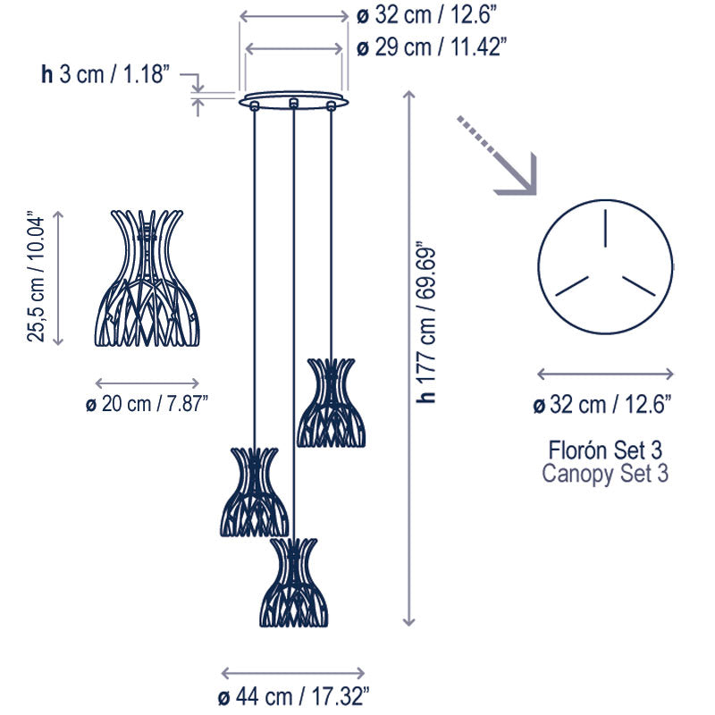 BOVER | DOMITA MULTI LIGHT PENDANT | $2,090.00 - $4,798.00