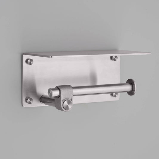 Toilet Roll Holder With Shelf Cast Steel