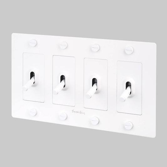4G Toggle Cross With Logo - White
